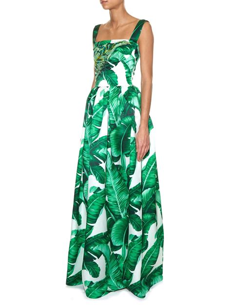 dolce gabbana palm print dress|dolce and gabbana inspired dress.